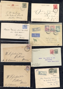 LARGE LOTS AND COLLECTIONS BRITISH COMMONWEALTH - Covers and Postal History 1867-1940s selection of 100+ covers and cards, all Reigns represented, with a fine group from Australia, Bermuda,...