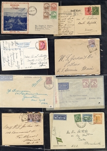 LARGE LOTS AND COLLECTIONS BRITISH COMMONWEALTH - Covers and Postal History 1867-1940s selection of 100+ covers and cards, all Reigns represented, with a fine group from Australia, Bermuda,...
