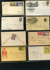 LARGE LOTS AND COLLECTIONS CANADA AND PROVINCES 1870s-1940s selection of 220+ covers and cards, all Reigns represented, with Large and Small Queens, Jubilees, KEVII, George V, single and...