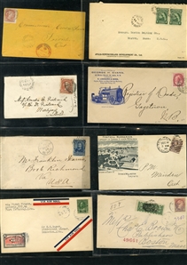 LARGE LOTS AND COLLECTIONS CANADA AND PROVINCES 1870s-1940s selection of 220+ covers and cards, all Reigns represented, with Large and Small Queens, Jubilees, KEVII, George V, single and...
