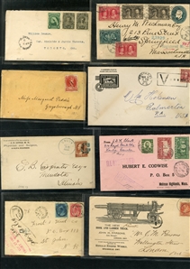 LARGE LOTS AND COLLECTIONS CANADA AND PROVINCES 1870s-1940s selection of 220+ covers and cards, all Reigns represented, with Large and Small Queens, Jubilees, KEVII, George V, single and...