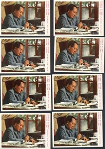 LARGE LOTS AND COLLECTIONS CHINA - PRC 1965-67 Mao Tse Tung, duplicated accumulation of 200 unused picture postcards from the Cultural Revolution, various propaganda slogans, fine-v.f., scarce