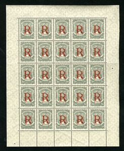 LARGE LOTS AND COLLECTIONS COLOMBIA Air Post (C25/47,C57/62) 1921-29 selection of 16 different, sheets of 25 or 50, with better values (C31,46), n.h., some dried gum, mostly fine-v.f., cat. $4,879