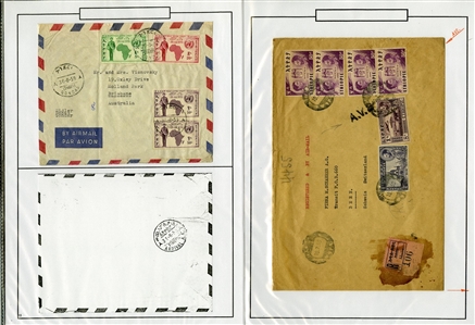 LARGE LOTS AND COLLECTIONS ETHIOPIA 1895-1990 balance of a collection in album, 300+ used and unused stamps, some complete sets, also 60+ covers and cards, picture postcards, stationery, etc.,...