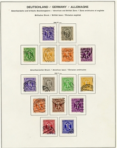 LARGE LOTS AND COLLECTIONS GERMANY 1945-73 collection of used singles, sets and souv. sheets in Schaubek album, with British and American Zone, Federal Republic incl. semi-postals, Berlin...