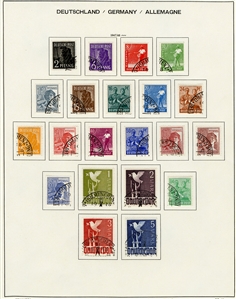 LARGE LOTS AND COLLECTIONS GERMANY 1945-73 collection of used singles, sets and souv. sheets in Schaubek album, with British and American Zone, Federal Republic incl. semi-postals, Berlin...