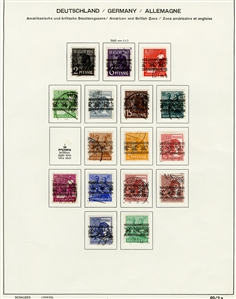 LARGE LOTS AND COLLECTIONS GERMANY 1945-73 collection of used singles, sets and souv. sheets in Schaubek album, with British and American Zone, Federal Republic incl. semi-postals, Berlin...