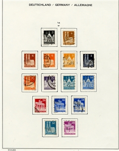 LARGE LOTS AND COLLECTIONS GERMANY 1945-73 collection of used singles, sets and souv. sheets in Schaubek album, with British and American Zone, Federal Republic incl. semi-postals, Berlin...