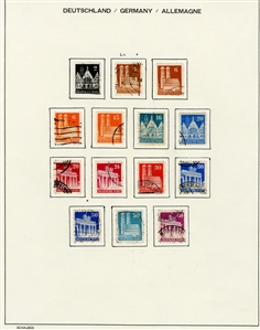 LARGE LOTS AND COLLECTIONS GERMANY 1945-73 collection of used singles, sets and souv. sheets in Schaubek album, with British and American Zone, Federal Republic incl. semi-postals, Berlin...