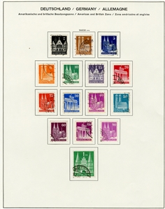 LARGE LOTS AND COLLECTIONS GERMANY 1945-73 collection of used singles, sets and souv. sheets in Schaubek album, with British and American Zone, Federal Republic incl. semi-postals, Berlin...
