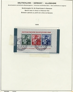 LARGE LOTS AND COLLECTIONS GERMANY 1945-73 collection of used singles, sets and souv. sheets in Schaubek album, with British and American Zone, Federal Republic incl. semi-postals, Berlin...