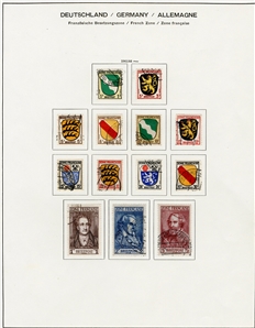LARGE LOTS AND COLLECTIONS GERMANY 1945-73 collection of used singles, sets and souv. sheets in Schaubek album, with British and American Zone, Federal Republic incl. semi-postals, Berlin...