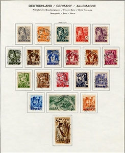 LARGE LOTS AND COLLECTIONS GERMANY 1945-73 collection of used singles, sets and souv. sheets in Schaubek album, with British and American Zone, Federal Republic incl. semi-postals, Berlin...