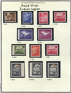 LARGE LOTS AND COLLECTIONS GERMANY -  WORLD WAR II Occupation Issues 1941-44 selection on pages, with Flemish Legion, including Kings sheetlets of four (n.h.), Walloon Legion (two sets),...