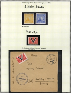 LARGE LOTS AND COLLECTIONS GERMANY -  WORLD WAR II Occupation Issues 1941-44 selection on pages, with Flemish Legion, including Kings sheetlets of four (n.h.), Walloon Legion (two sets),...