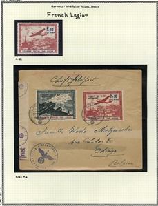 LARGE LOTS AND COLLECTIONS GERMANY -  WORLD WAR II Occupation Issues 1941-44 selection on pages, with Flemish Legion, including Kings sheetlets of four (n.h.), Walloon Legion (two sets),...
