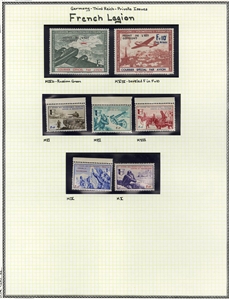 LARGE LOTS AND COLLECTIONS GERMANY -  WORLD WAR II Occupation Issues 1941-44 selection on pages, with Flemish Legion, including Kings sheetlets of four (n.h.), Walloon Legion (two sets),...
