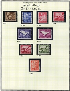 LARGE LOTS AND COLLECTIONS GERMANY -  WORLD WAR II Occupation Issues 1941-44 selection on pages, with Flemish Legion, including Kings sheetlets of four (n.h.), Walloon Legion (two sets),...