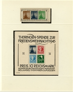 LARGE LOTS AND COLLECTIONS GERMANY - SOVIET ZONE 1945-46 duplicated selection on pages, unused (n.h) and used (sometimes both), with Saxony, Thuringen, Leipzig, Mecklenburg-Verpommern, early...