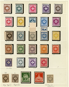 LARGE LOTS AND COLLECTIONS GERMANY - SOVIET ZONE 1945-46 duplicated selection on pages, unused (n.h) and used (sometimes both), with Saxony, Thuringen, Leipzig, Mecklenburg-Verpommern, early...