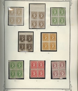 LARGE LOTS AND COLLECTIONS GREECE 1861-1967 collection in Scott Specialty album, good showing of Large and Small Hermes Heads, some blocks and varieties, few used, unused from 1896, Olympics...