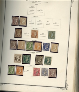LARGE LOTS AND COLLECTIONS GREECE 1861-1967 collection in Scott Specialty album, good showing of Large and Small Hermes Heads, some blocks and varieties, few used, unused from 1896, Olympics...