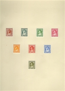LARGE LOTS AND COLLECTIONS JORDAN 1920-1950 predominantly unused old-time collection written up on album leaves, wealth of better items commencing with 1920 (Nov.) issue perf. 15x14 to 5p and...