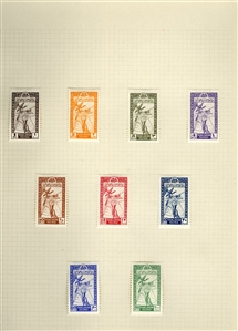 LARGE LOTS AND COLLECTIONS JORDAN 1920-1950 predominantly unused old-time collection written up on album leaves, wealth of better items commencing with 1920 (Nov.) issue perf. 15x14 to 5p and...