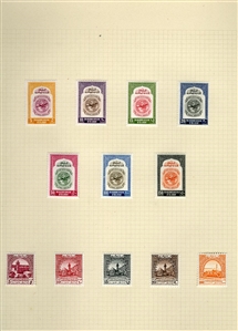 LARGE LOTS AND COLLECTIONS JORDAN 1920-1950 predominantly unused old-time collection written up on album leaves, wealth of better items commencing with 1920 (Nov.) issue perf. 15x14 to 5p and...