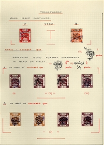 LARGE LOTS AND COLLECTIONS JORDAN 1920-1950 predominantly unused old-time collection written up on album leaves, wealth of better items commencing with 1920 (Nov.) issue perf. 15x14 to 5p and...