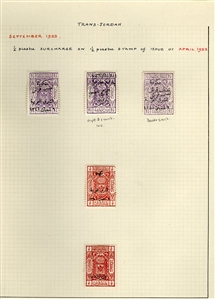 LARGE LOTS AND COLLECTIONS JORDAN 1920-1950 predominantly unused old-time collection written up on album leaves, wealth of better items commencing with 1920 (Nov.) issue perf. 15x14 to 5p and...