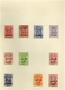 LARGE LOTS AND COLLECTIONS JORDAN 1920-1950 predominantly unused old-time collection written up on album leaves, wealth of better items commencing with 1920 (Nov.) issue perf. 15x14 to 5p and...
