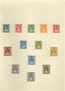 LARGE LOTS AND COLLECTIONS JORDAN 1920-1950 predominantly unused old-time collection written up on album leaves, wealth of better items commencing with 1920 (Nov.) issue perf. 15x14 to 5p and...