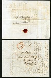 LARGE LOTS AND COLLECTIONS MAURITIUS 1849-62 original correspondence of 93 FLs, all incoming mail to Pippon Bell & Co in Port Louis, Mauritius, mostly from London, Liverpool, Calcutta, etc.,...