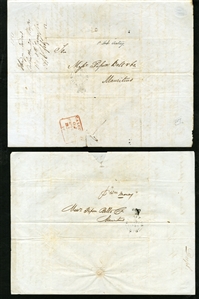 LARGE LOTS AND COLLECTIONS MAURITIUS 1849-62 original correspondence of 93 FLs, all incoming mail to Pippon Bell & Co in Port Louis, Mauritius, mostly from London, Liverpool, Calcutta, etc.,...