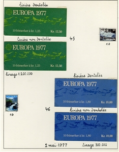 LARGE LOTS AND COLLECTIONS NORWAY (Facit H42-61) 1975-83 collection of 89 mostly different unexploded booklets, stapled upright and reverse, different cover notations, fresh and v.f.