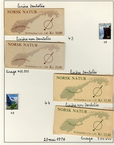 LARGE LOTS AND COLLECTIONS NORWAY (Facit H42-61) 1975-83 collection of 89 mostly different unexploded booklets, stapled upright and reverse, different cover notations, fresh and v.f.