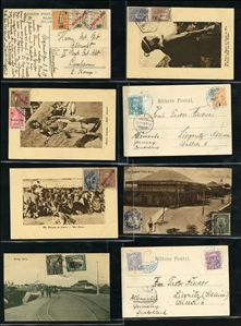 LARGE LOTS AND COLLECTIONS PORTUGAL 1900-15 collection of 48 covers or cards, mostly Mozambique, interesting variety of frankings, some picture postcards with native scenes, also Cape Verde,...