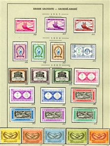 LARGE LOTS AND COLLECTIONS SAUDI ARABIA 1926-95 collection virtually complete on pages, with Proclamation set imperf., regular issues and commemoratives, souvenir sheets, Air Post, Postage...