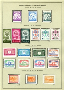 LARGE LOTS AND COLLECTIONS SAUDI ARABIA 1926-95 collection virtually complete on pages, with Proclamation set imperf., regular issues and commemoratives, souvenir sheets, Air Post, Postage...