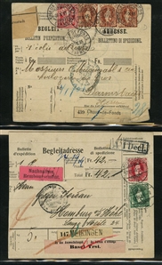 LARGE LOTS AND COLLECTIONS SWITZERLAND (119) 1853-1938 selection of 15 better items with 1853 cover franked 5rp blue & red, 1859 Sitting Helvetia 15r on cover, 1919 50c Air Post overprint on...