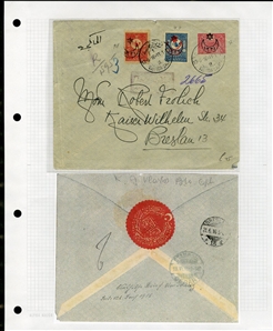 LARGE LOTS AND COLLECTIONS TURKEY 1880-1920 Ottoman Empire, selection of 81 stationery items and covers, used and unused, written up on album leaves with wealth of cancelations and markings to...