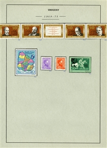 LARGE LOTS AND COLLECTIONS URUGUAY 1912-72 collection on pages, virtually complete, regular issues and commemoratives, Air Post Albatross, Pegasus, also, back of the book, Postage Dues,...
