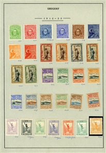 LARGE LOTS AND COLLECTIONS URUGUAY 1912-72 collection on pages, virtually complete, regular issues and commemoratives, Air Post Albatross, Pegasus, also, back of the book, Postage Dues,...