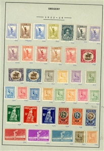 LARGE LOTS AND COLLECTIONS URUGUAY 1912-72 collection on pages, virtually complete, regular issues and commemoratives, Air Post Albatross, Pegasus, also, back of the book, Postage Dues,...