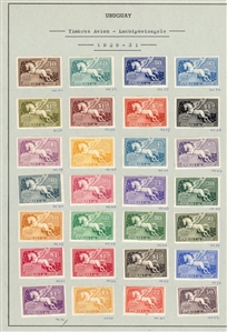 LARGE LOTS AND COLLECTIONS URUGUAY 1912-72 collection on pages, virtually complete, regular issues and commemoratives, Air Post Albatross, Pegasus, also, back of the book, Postage Dues,...