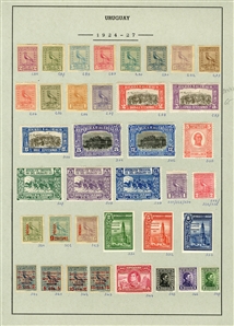 LARGE LOTS AND COLLECTIONS URUGUAY 1912-72 collection on pages, virtually complete, regular issues and commemoratives, Air Post Albatross, Pegasus, also, back of the book, Postage Dues,...