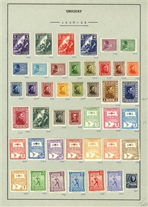 LARGE LOTS AND COLLECTIONS URUGUAY 1912-72 collection on pages, virtually complete, regular issues and commemoratives, Air Post Albatross, Pegasus, also, back of the book, Postage Dues,...