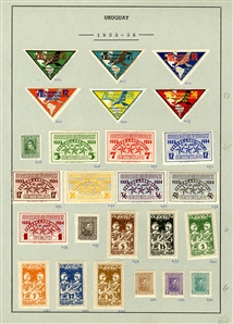 LARGE LOTS AND COLLECTIONS URUGUAY 1912-72 collection on pages, virtually complete, regular issues and commemoratives, Air Post Albatross, Pegasus, also, back of the book, Postage Dues,...