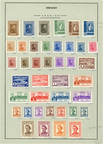 LARGE LOTS AND COLLECTIONS URUGUAY 1912-72 collection on pages, virtually complete, regular issues and commemoratives, Air Post Albatross, Pegasus, also, back of the book, Postage Dues,...